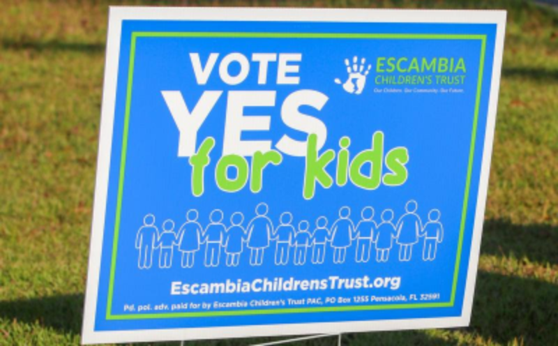 Vote Yes for Kids Sign